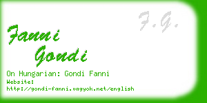 fanni gondi business card